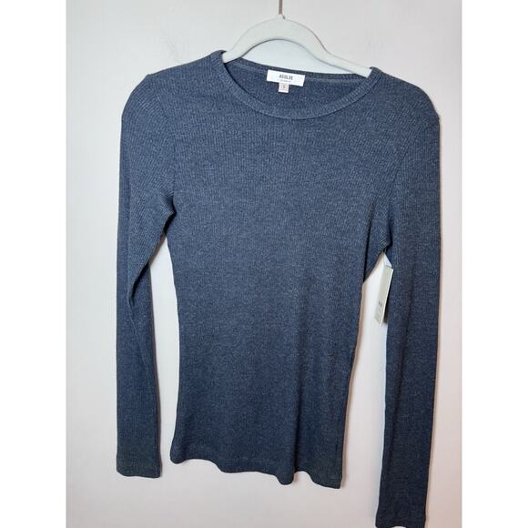 AGOLDE Women's Top Sz S Delphi Slim Tee Blue Jay NWT $138 - Picture 5 of 10